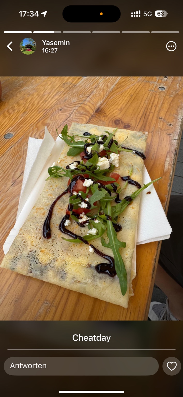 Crêpe mit Rucola Story