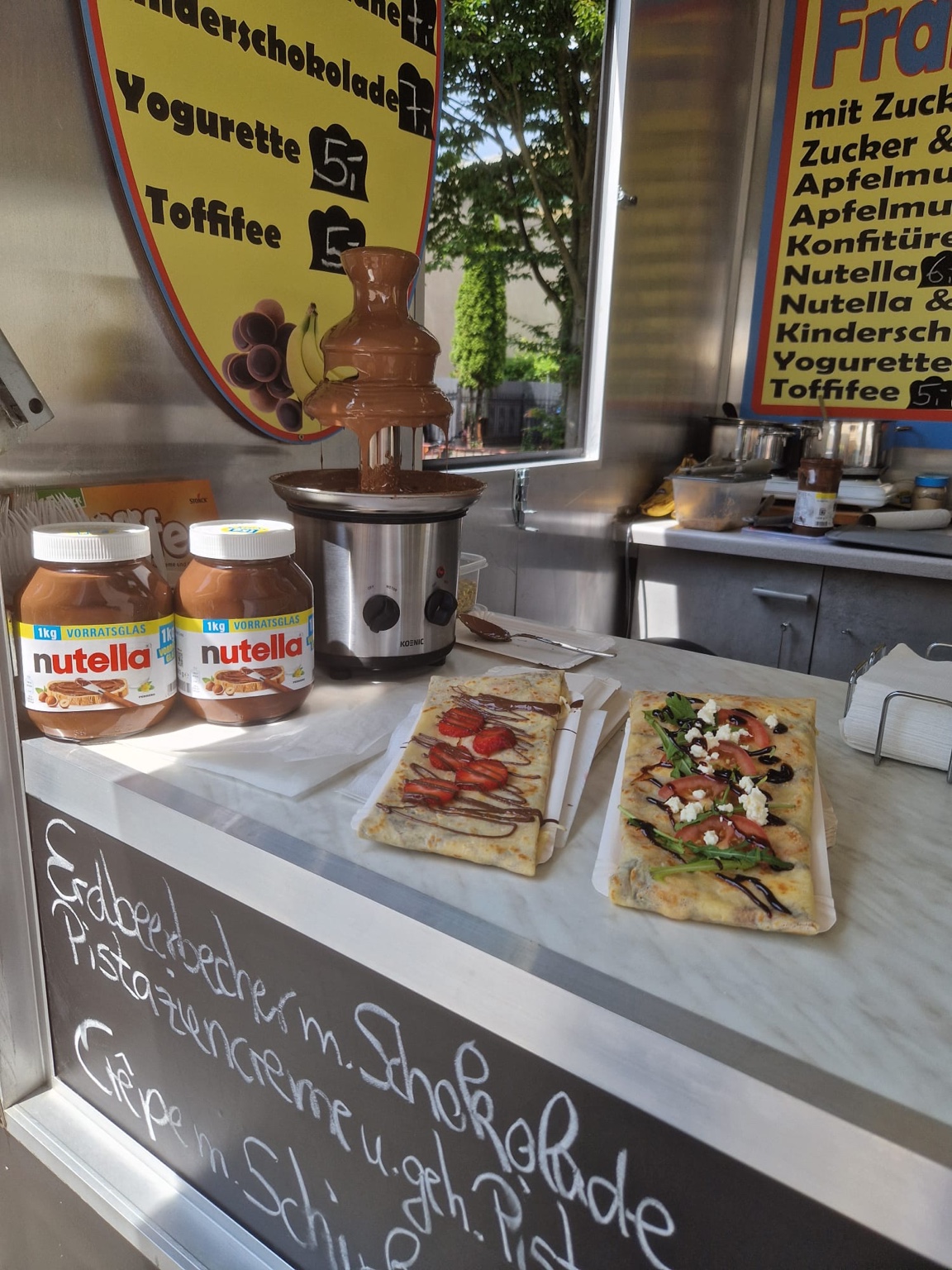 Crêpes an der Theke